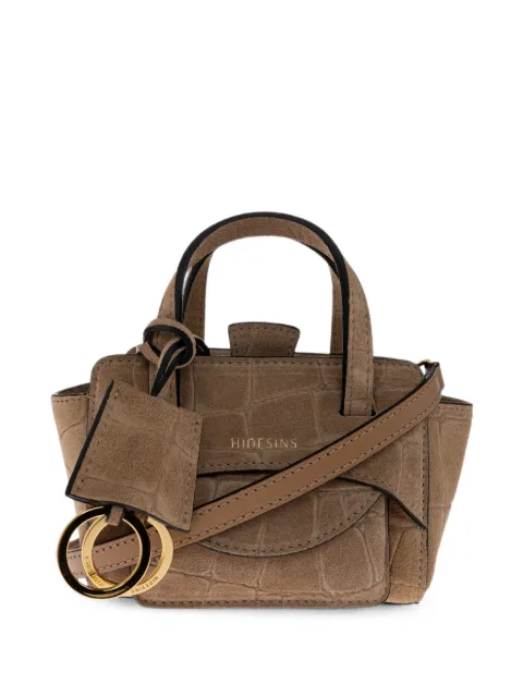 HIDESINS crocodile-effect leather mini bag