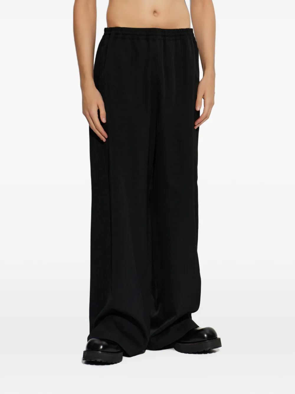 Balenciaga Trainingsbroek met elastische taille met geborduurd logo Zwart