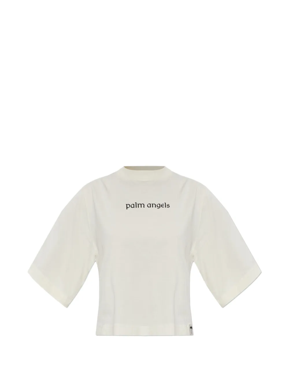 Palm Angels Cropped T-shirt met logoprint Beige