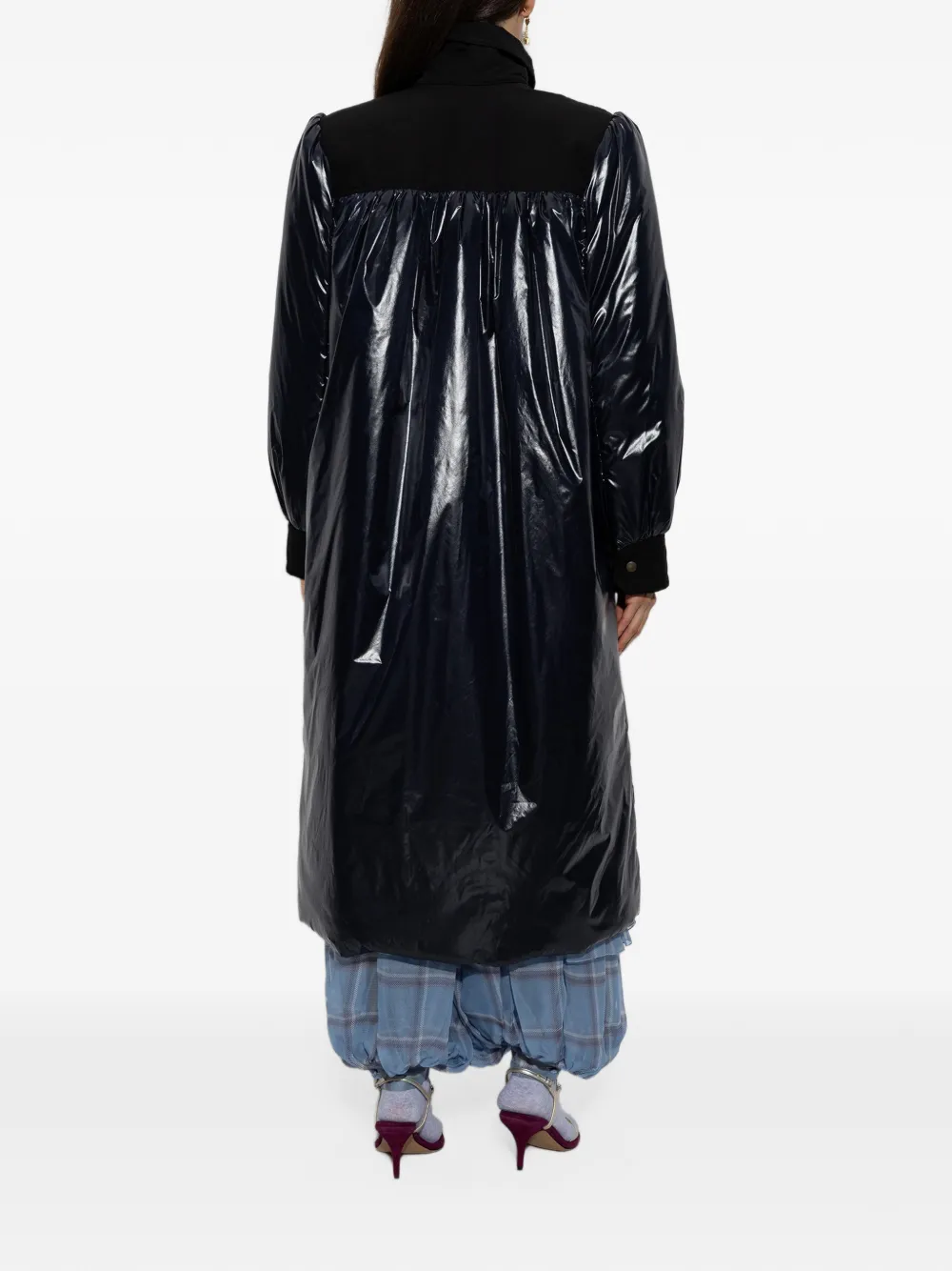 Chloé Lange utilitaire jas van glanzend nylon Blauw