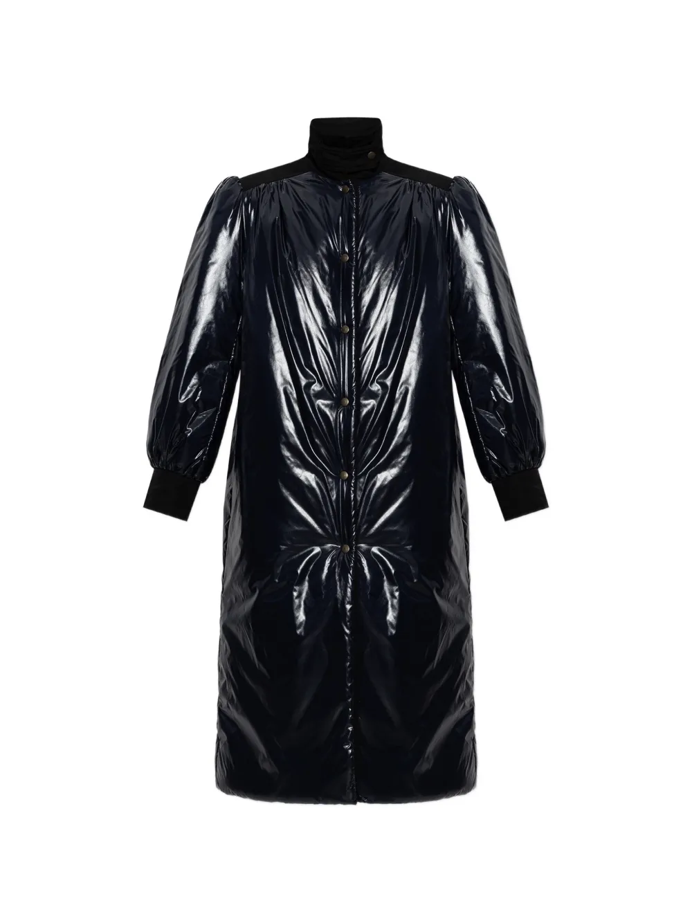 Chloé manteau utilitaire long en nylon brillant - Bleu Chloé manteau utilitaire long en nylon brillant - Bleu