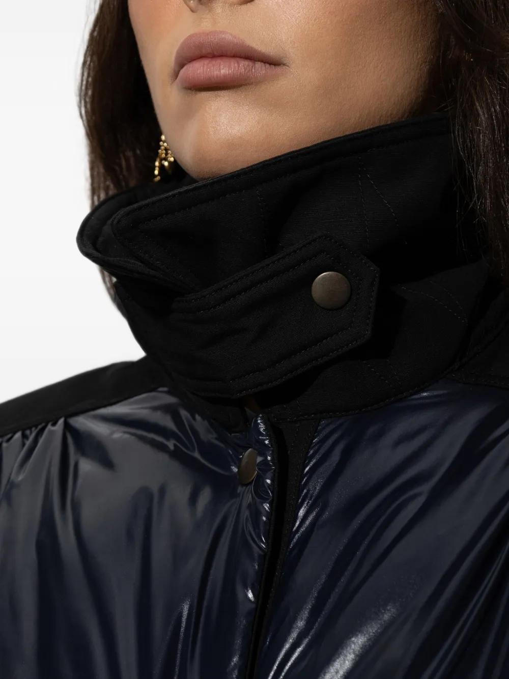 Chloé Lange utilitaire jas van glanzend nylon Blauw