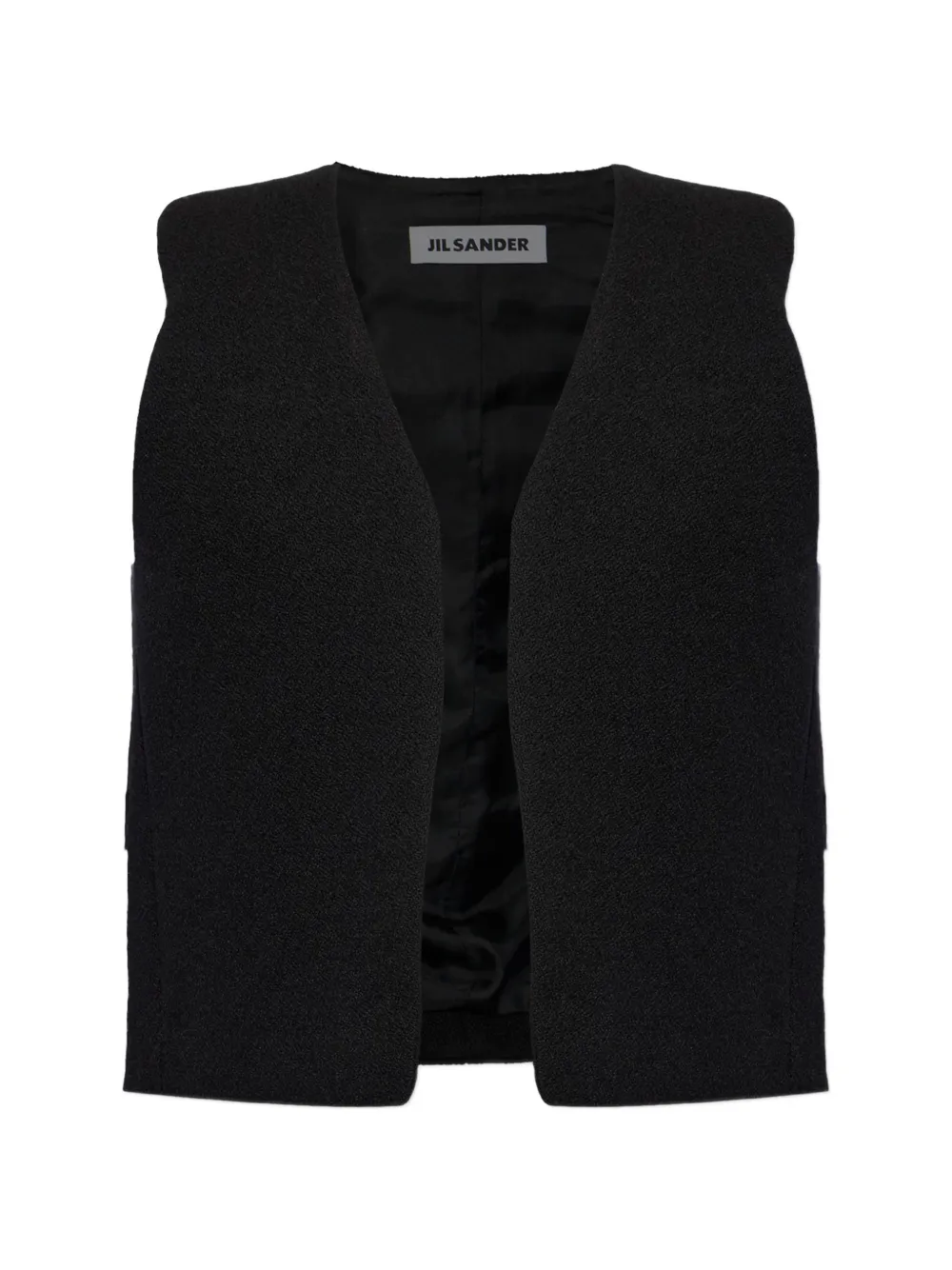 Jil Sander textured wool vest - Noir