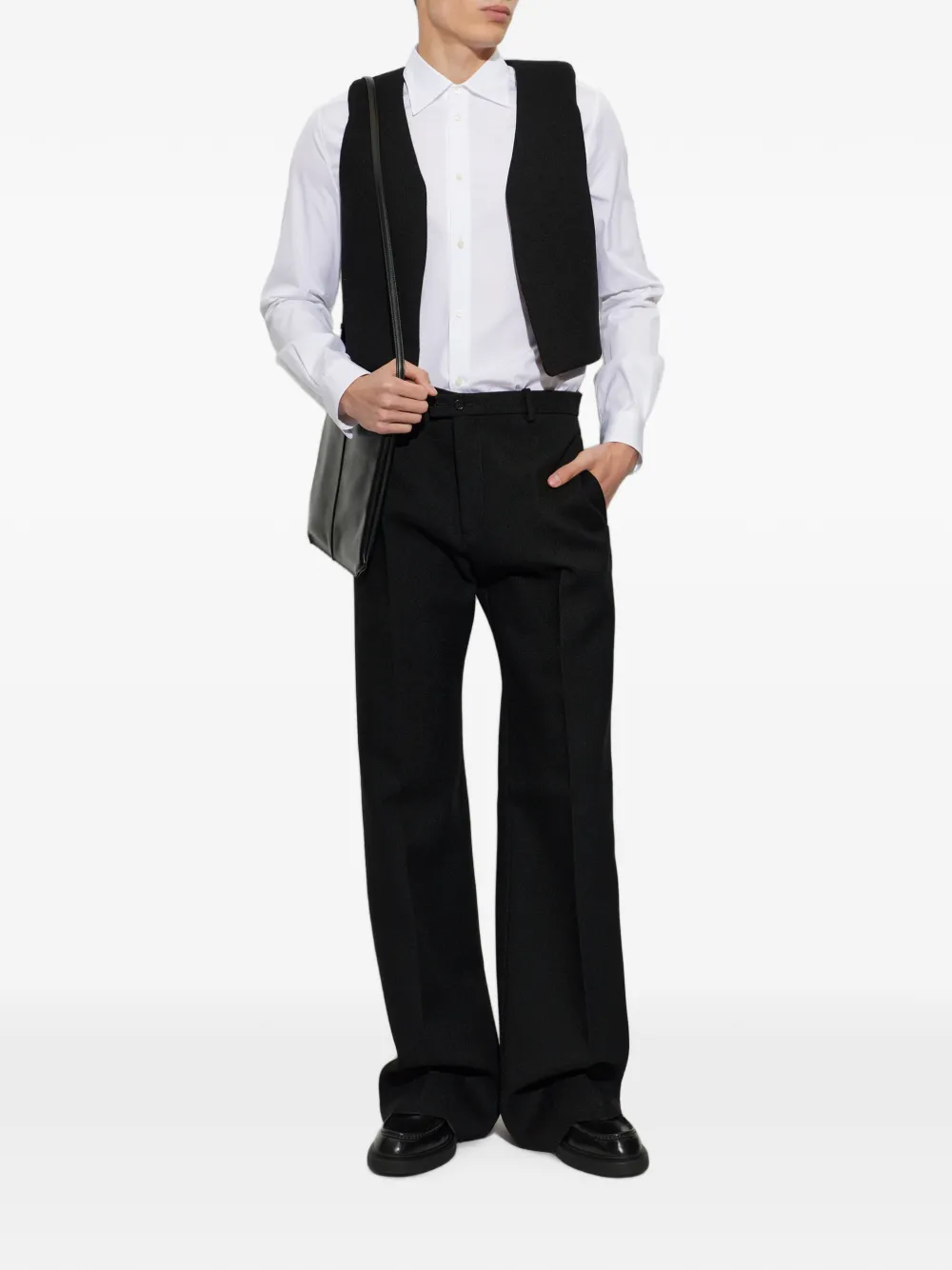 Jil Sander Wollen top met textuur Zwart