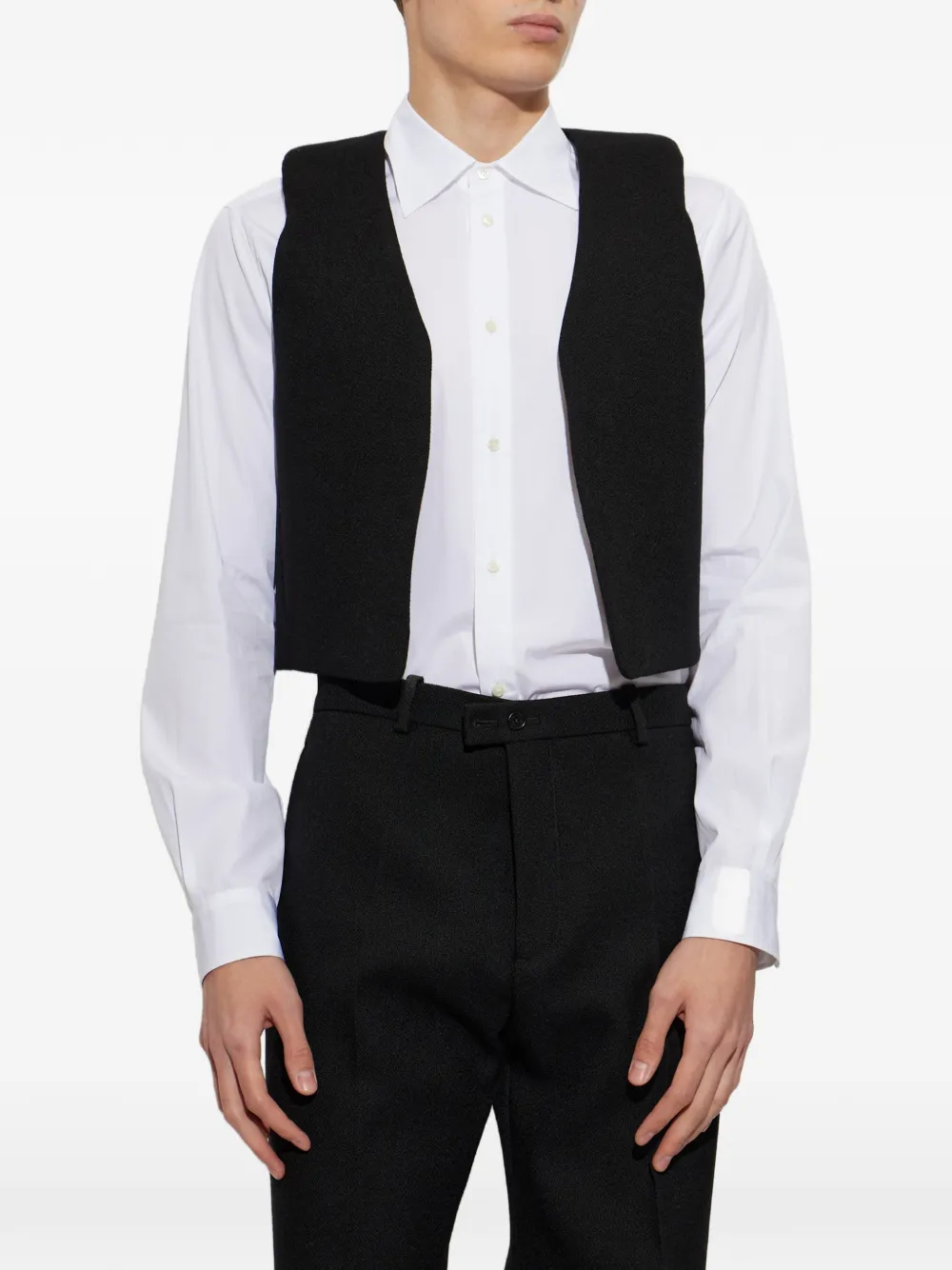 Jil Sander Wollen top met textuur Zwart