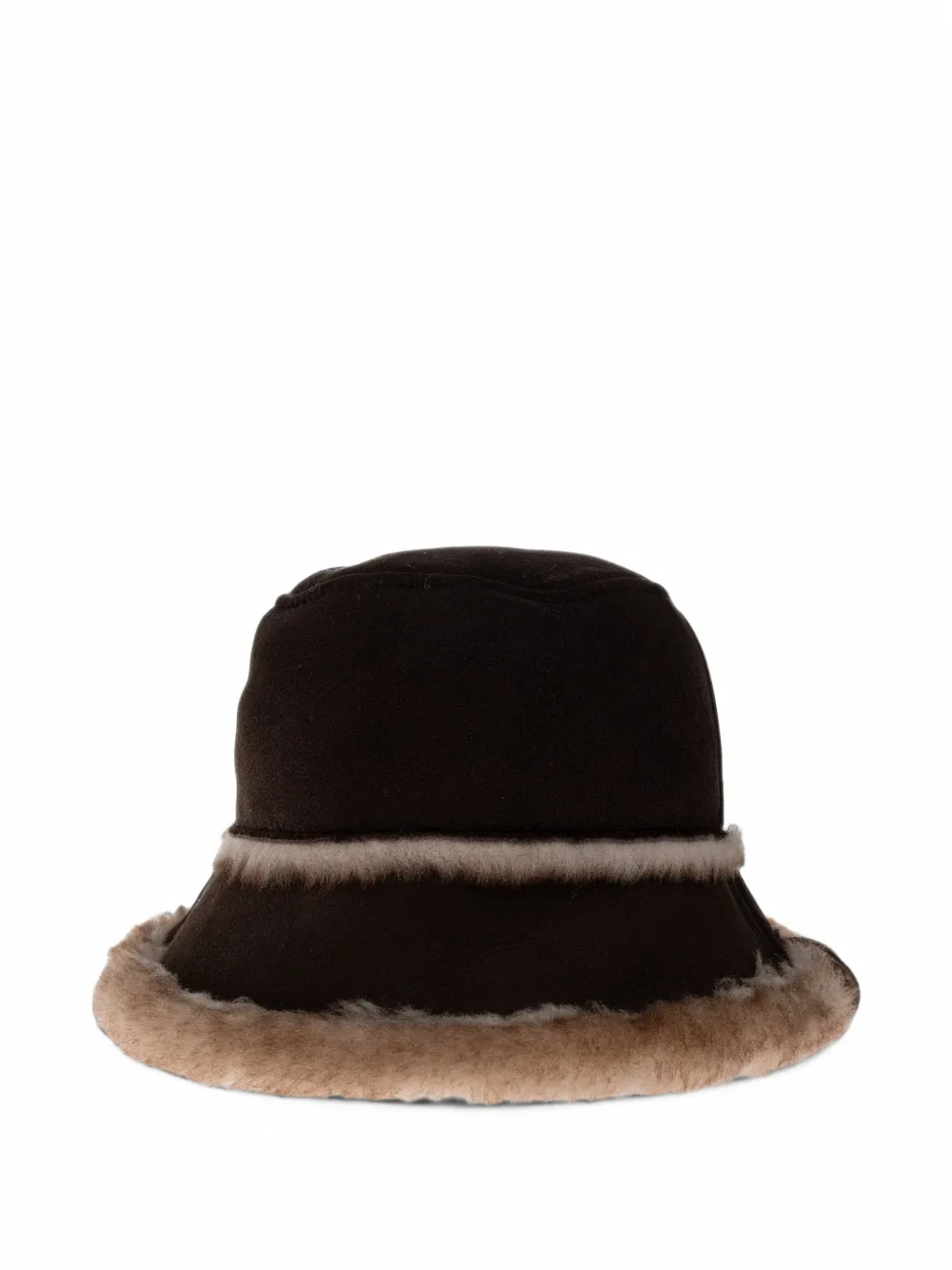 EMU AUSTRALIA shearling-trim bucket hat - Marrone