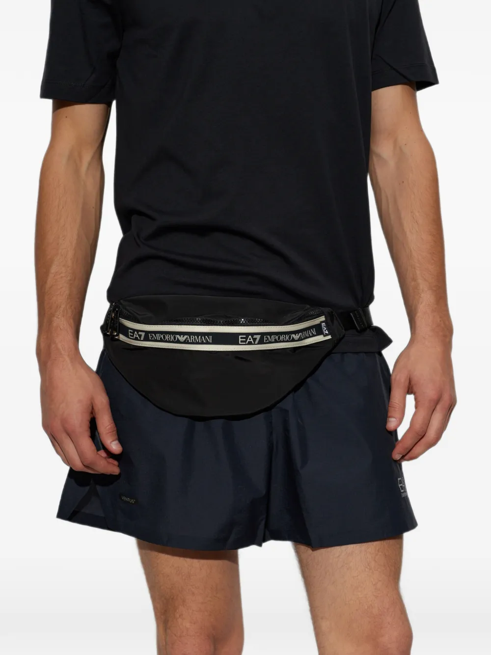 Ea7 Emporio Armani Heuptas met logoband Zwart