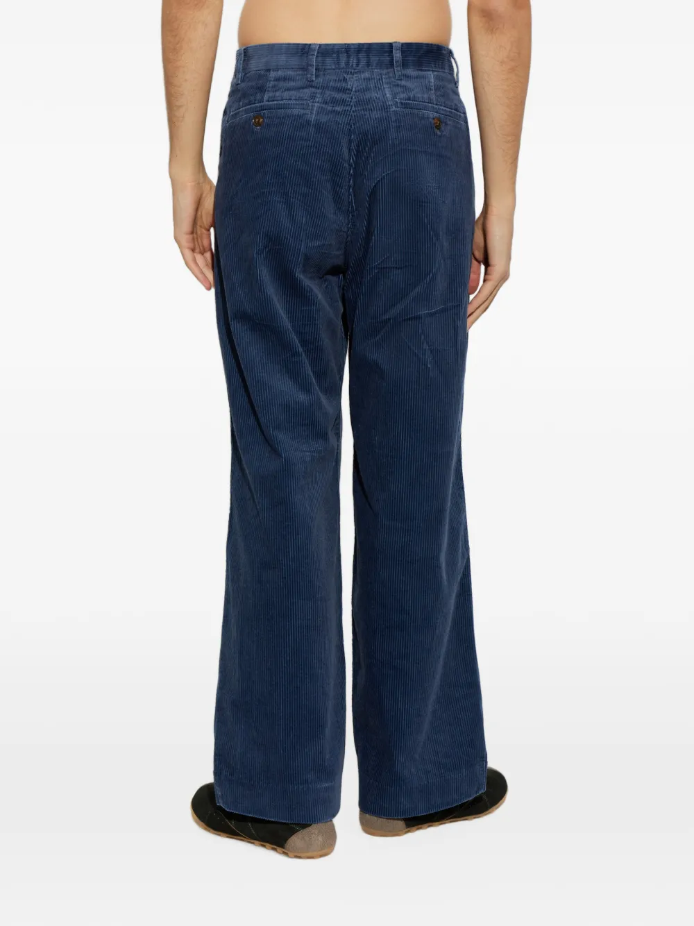 PS Paul Smith Ribfluwelen plooibroek Blauw