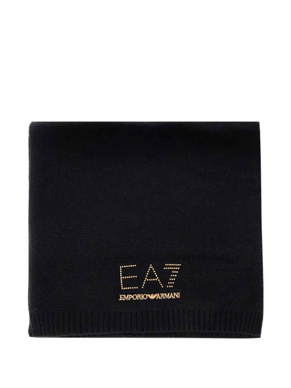 Ea7 Emporio Armani Muts en sjaal verfraaid met logo Zwart