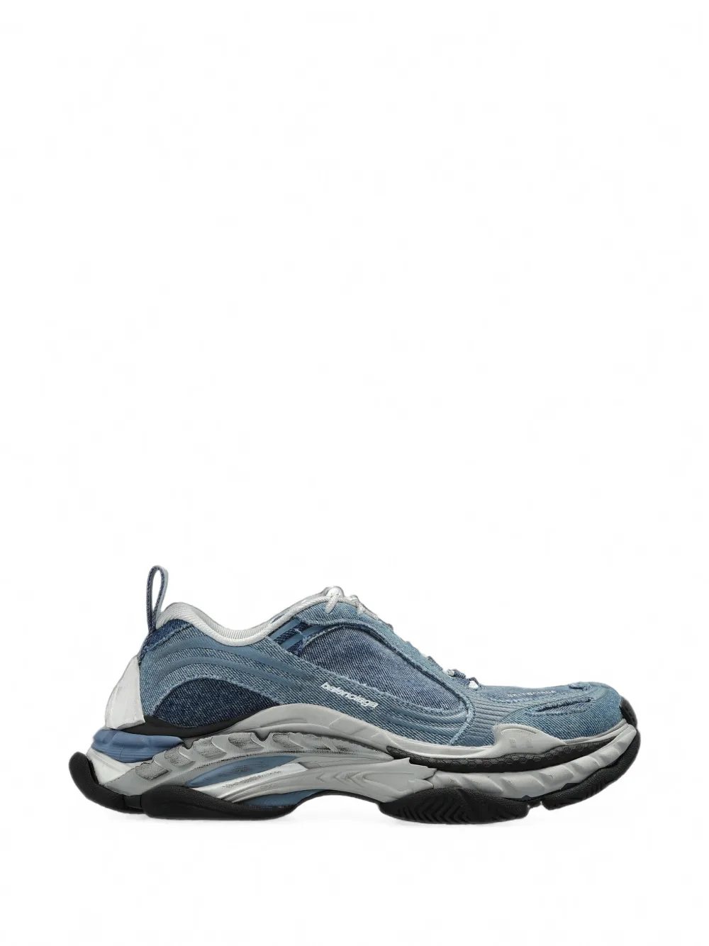 Balenciaga Triple S.2 denim sneaker in blue
