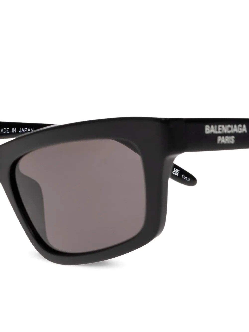 Balenciaga Zonnebril met rechthoekig montuur Zwart