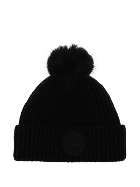 Canada Goose pom-pom ribbed-knit beanie hat
