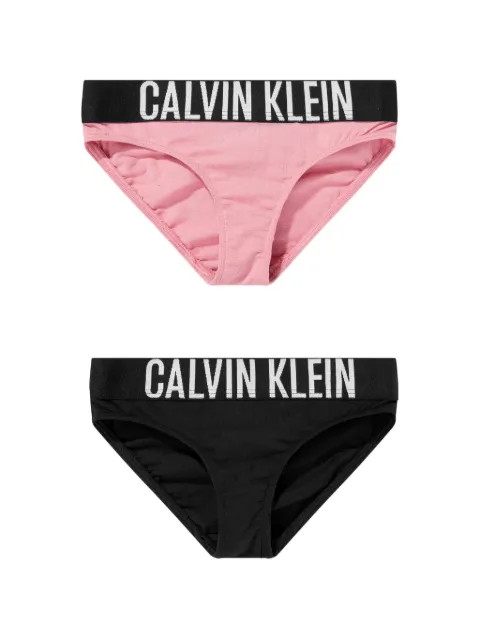 Calvin Klein Kids Intense Power logo-waistband bikini briefs (set of two)