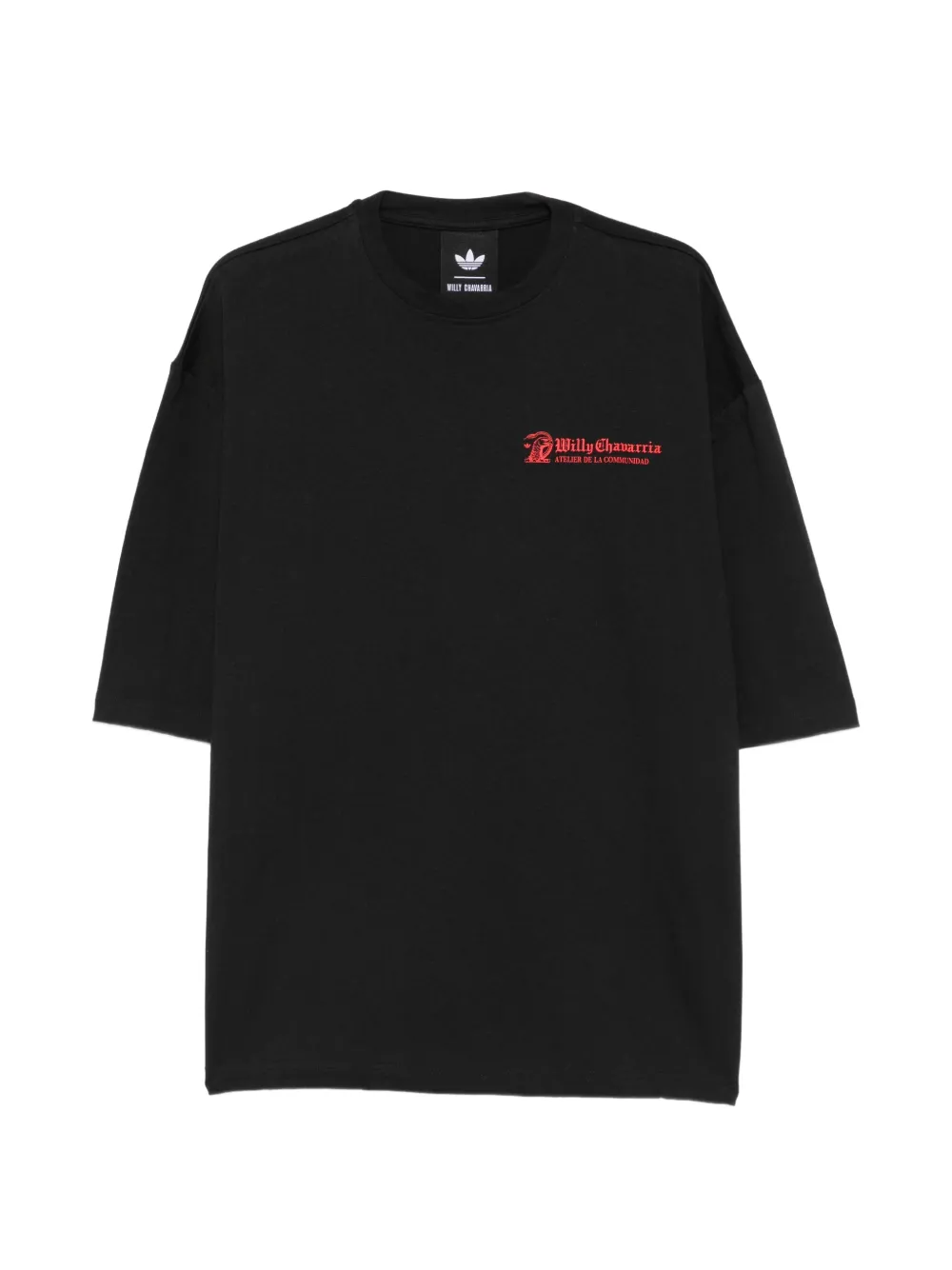 Willy Chavarria x Adidas logo-print cotton T-shirt - Nero