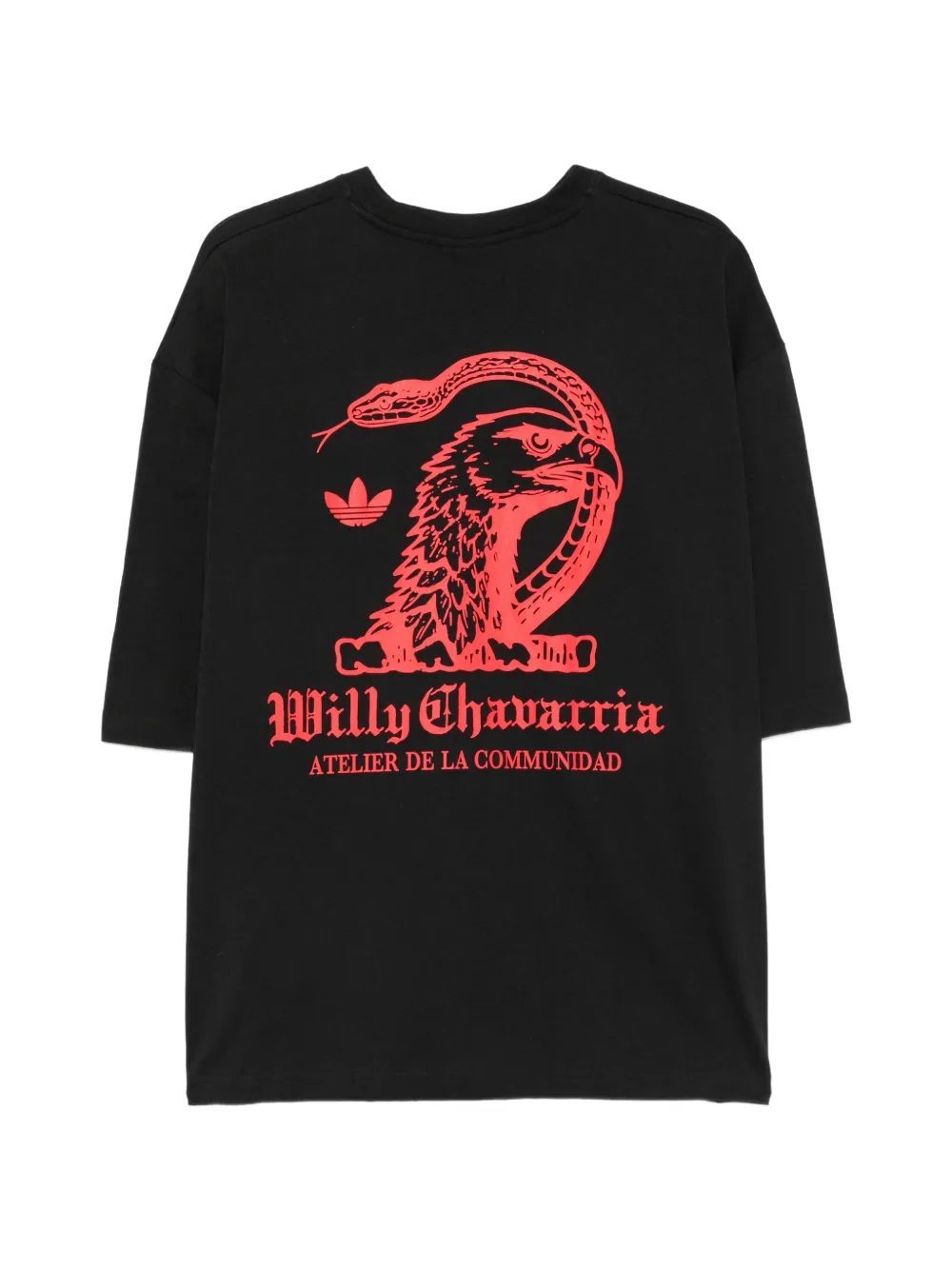 Willy Chavarria x adidas T-shirt met logo-print Zwart