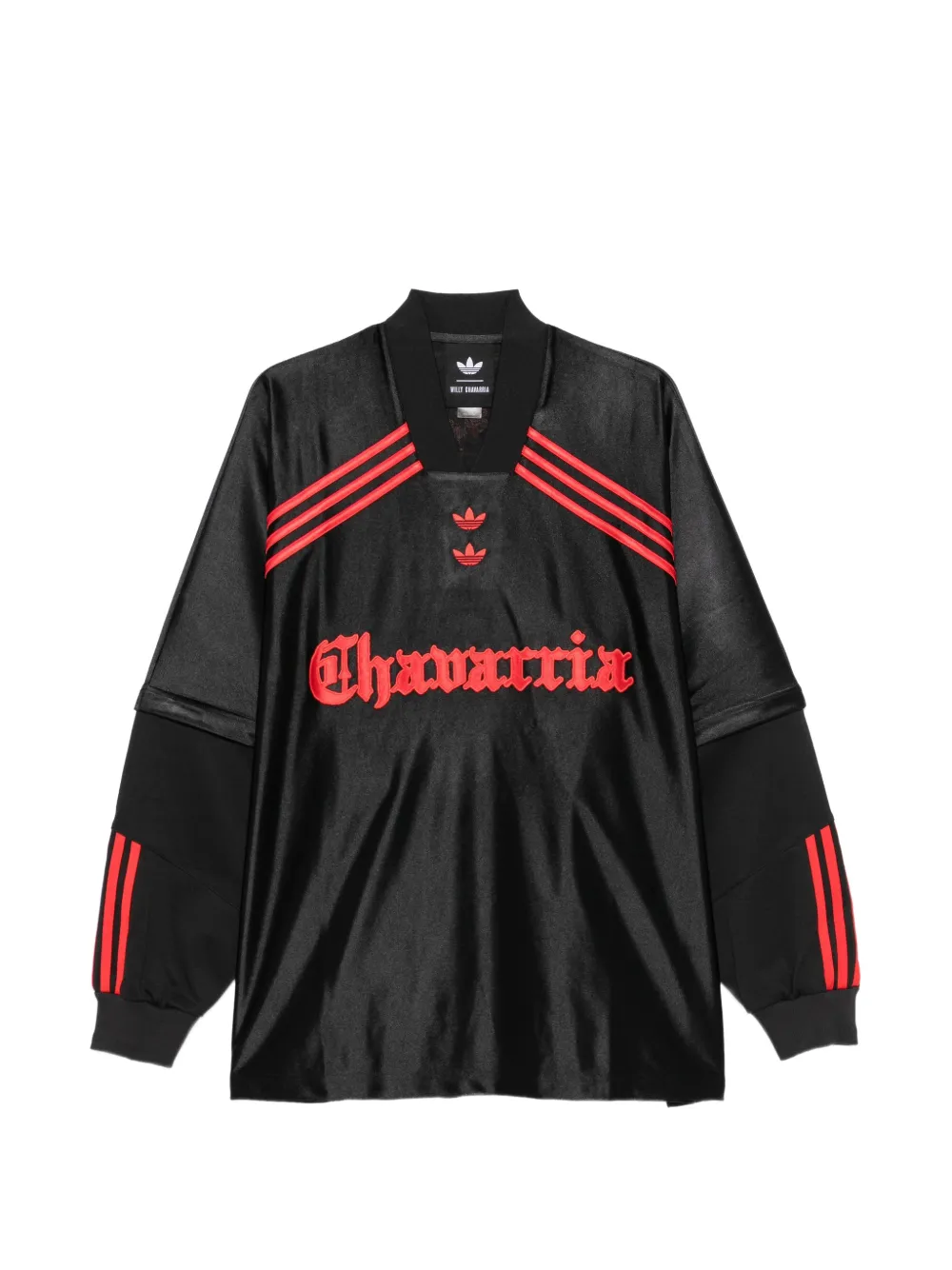 Willy Chavarria x Adidas logo-embroidered striped sweatshirt - Nero