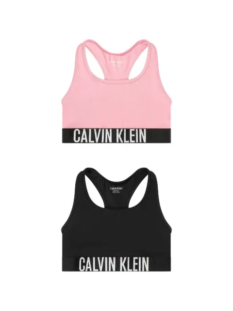 Calvin Klein Kids Intense Power logo-underband bralettes (set of two)