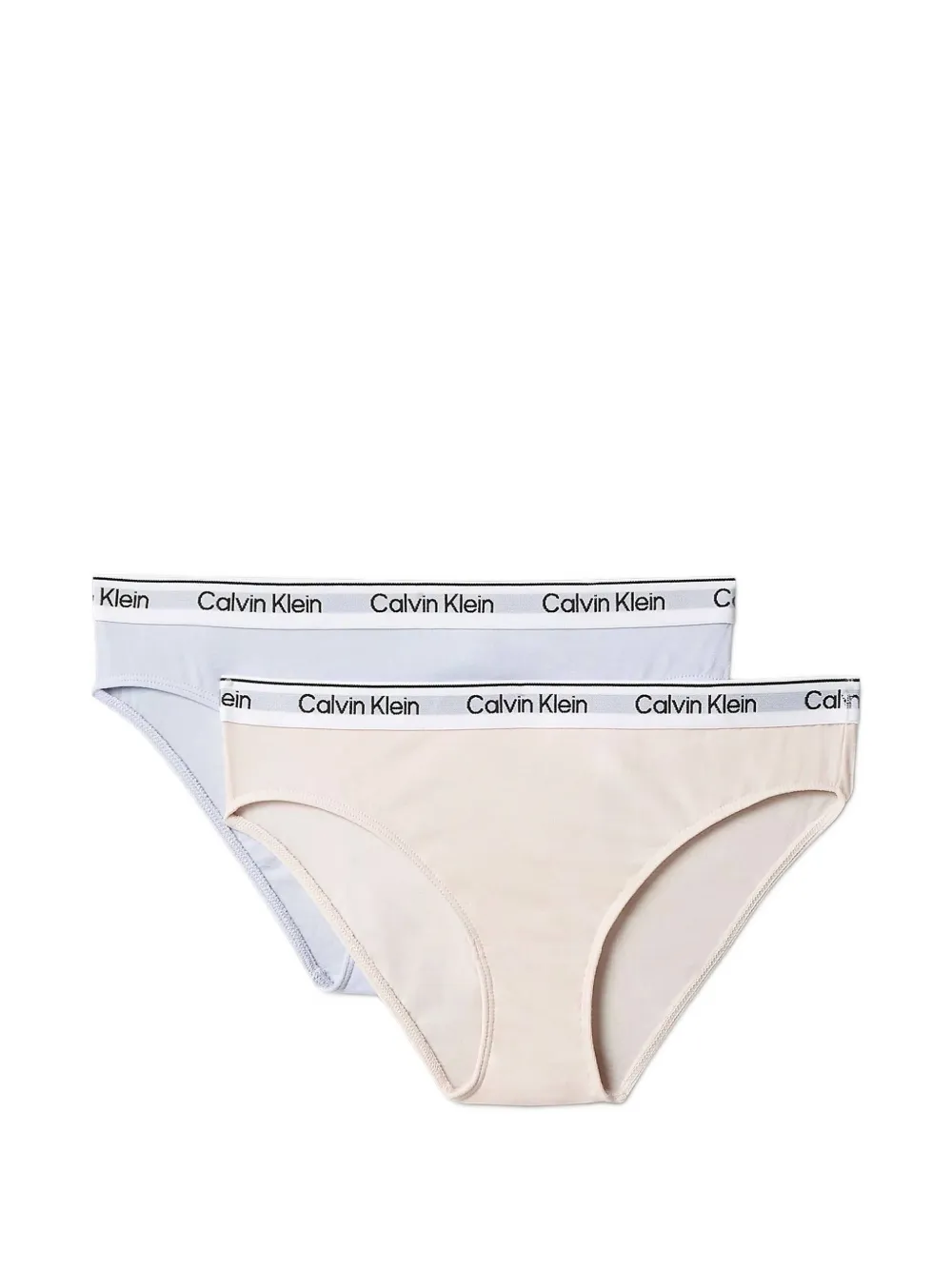 Calvin Klein Kids logo-waistband panties(set of two) - Rosa