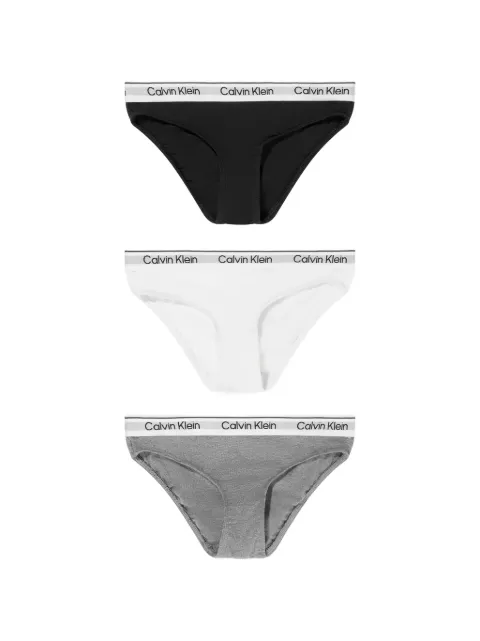 Calvin Klein Kids logo-waistband briefs (set of three)
