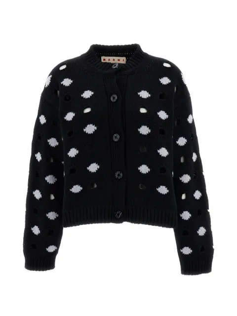 Marni polka-dot cut-out cardigan