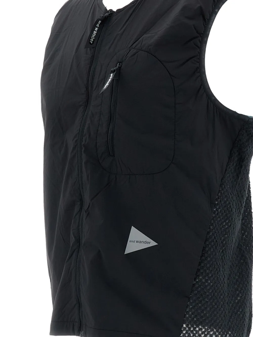 and Wander Air Fleece reflective-logo gilet Zwart