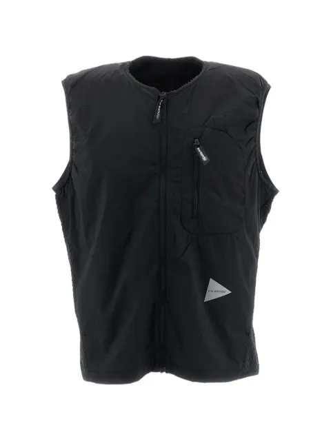 and Wander Air Fleece reflective-logo gilet