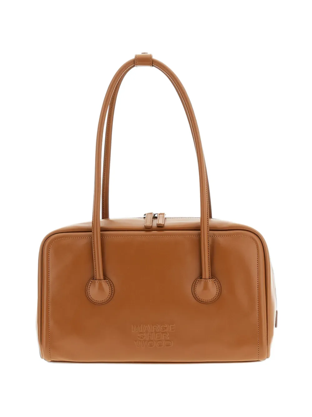 Marge Sherwood logo-embossed leather shoulder bag - Marrone