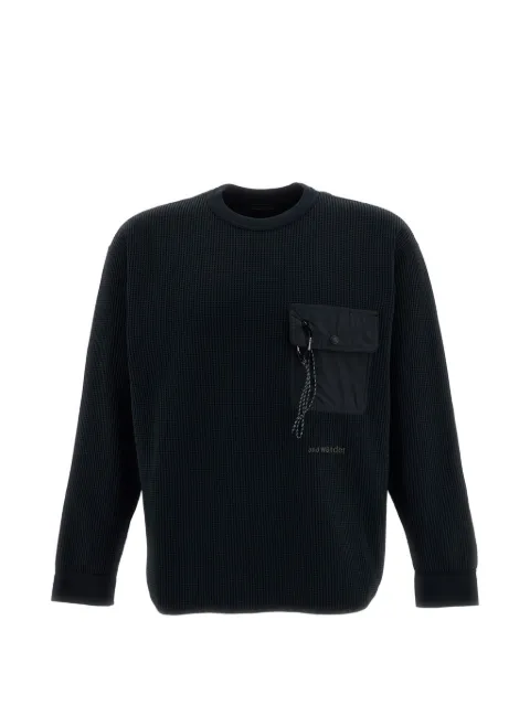 and Wander waffle-texture long-sleeve sweater
