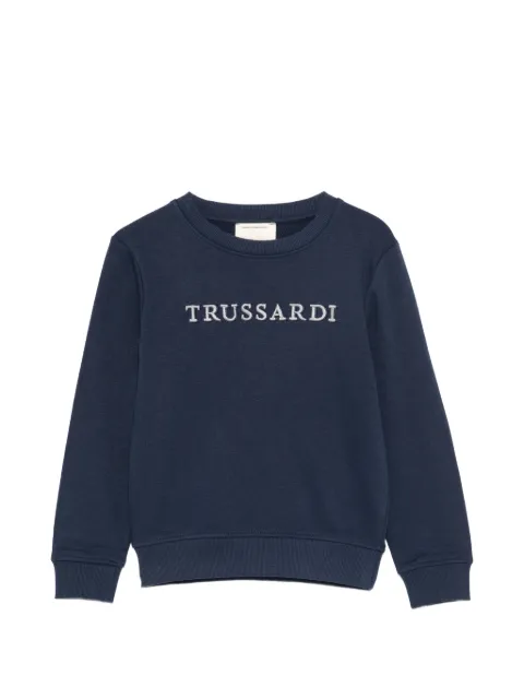 TRUSSARDI JUNIOR logo-embroidered sweatshirt