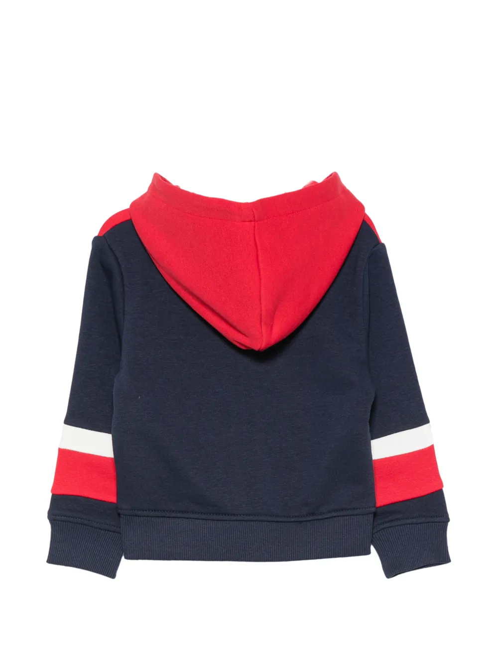 TRUSSARDI JUNIOR colour-block logo-embroidered hoodie Blauw