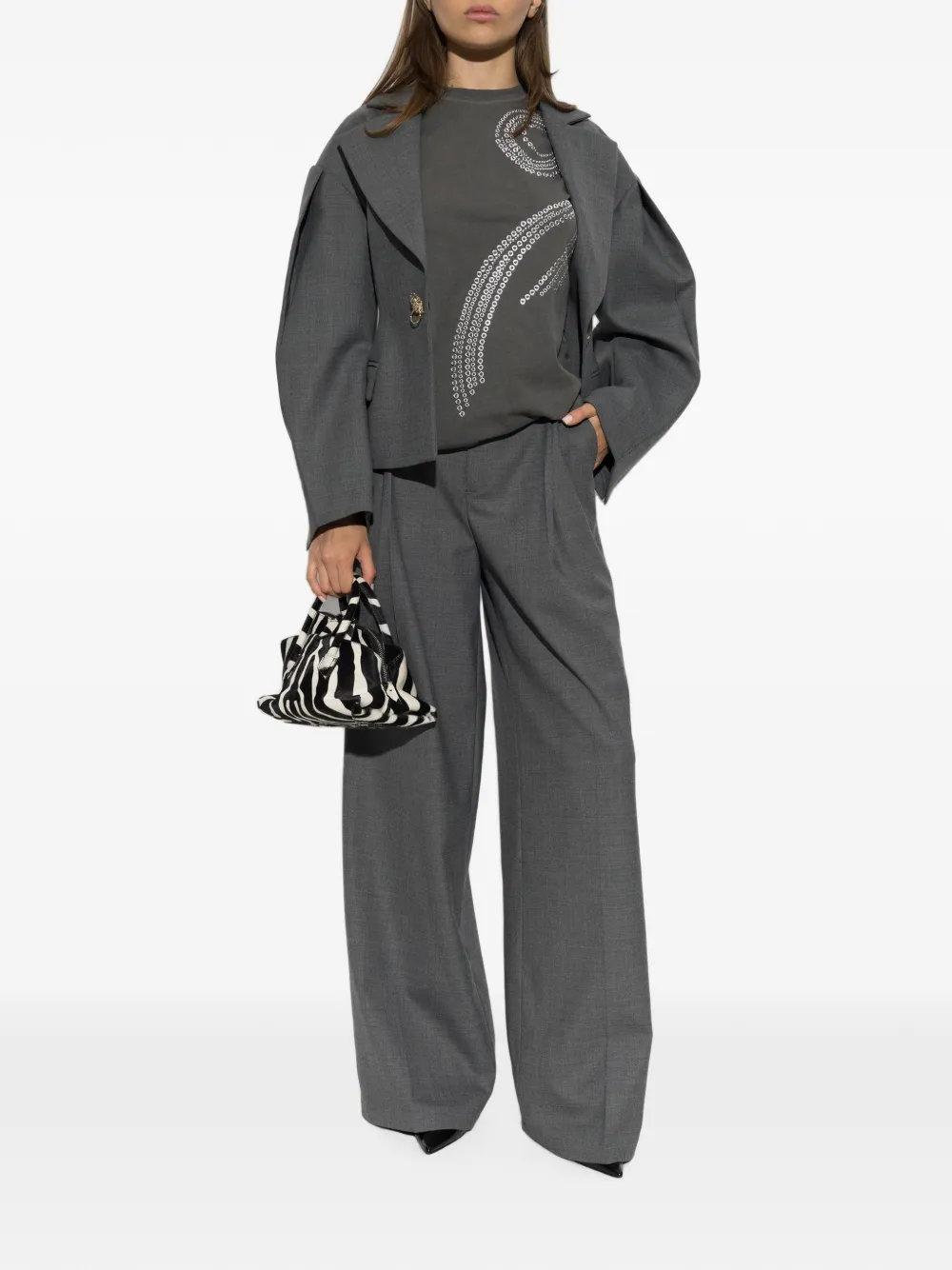 Blumarine Jack met knoop en leeuwenkop Grijs