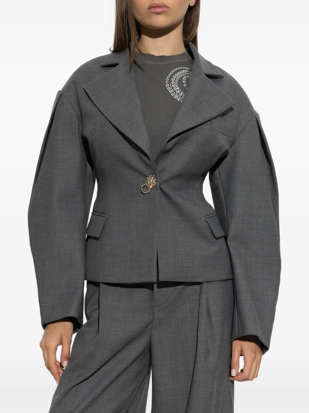 Blumarine Jack met knoop en leeuwenkop Grijs