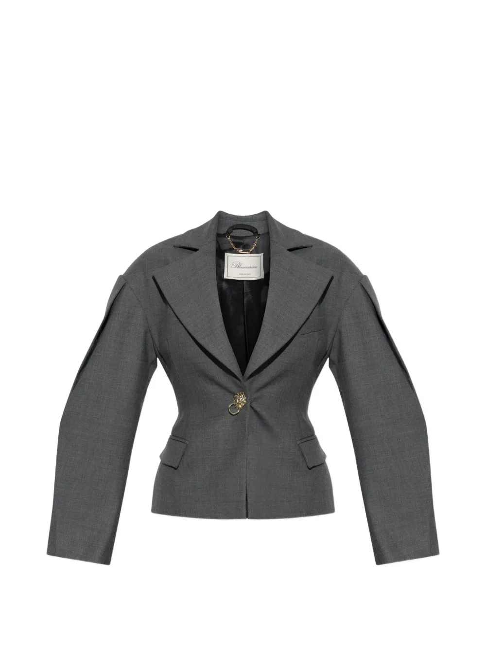 Blumarine lion-head-button jacket - Gris