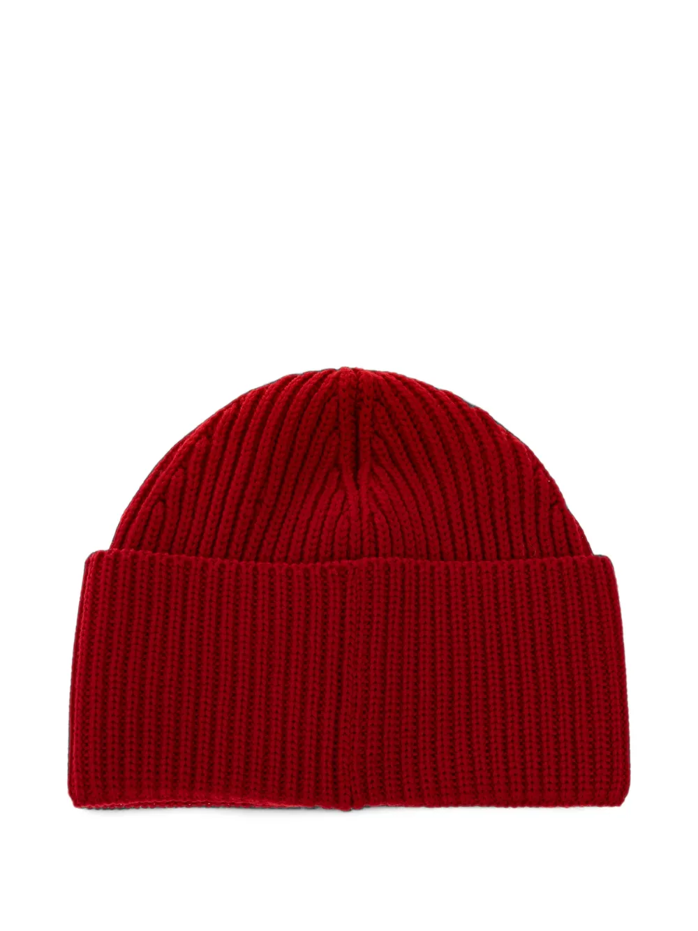 Perfect Moment Gebreide wollen geribbelde muts met ster Rood