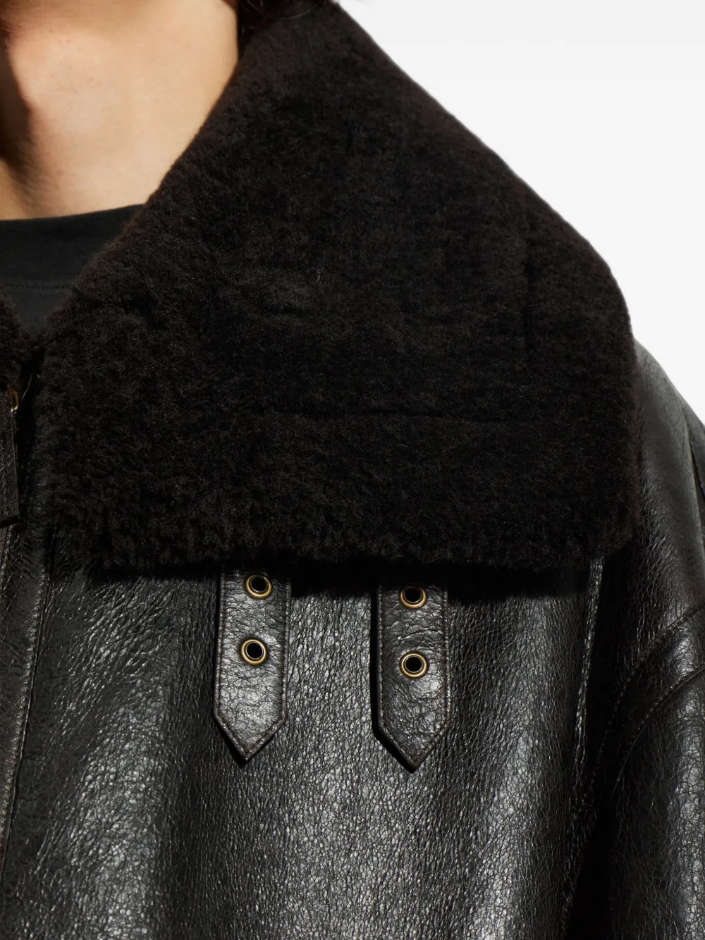 Balenciaga Jack met hoge kraag Bruin