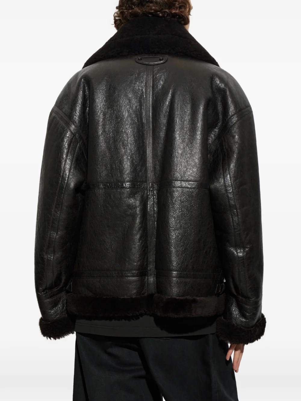 Balenciaga Jack met hoge kraag Bruin