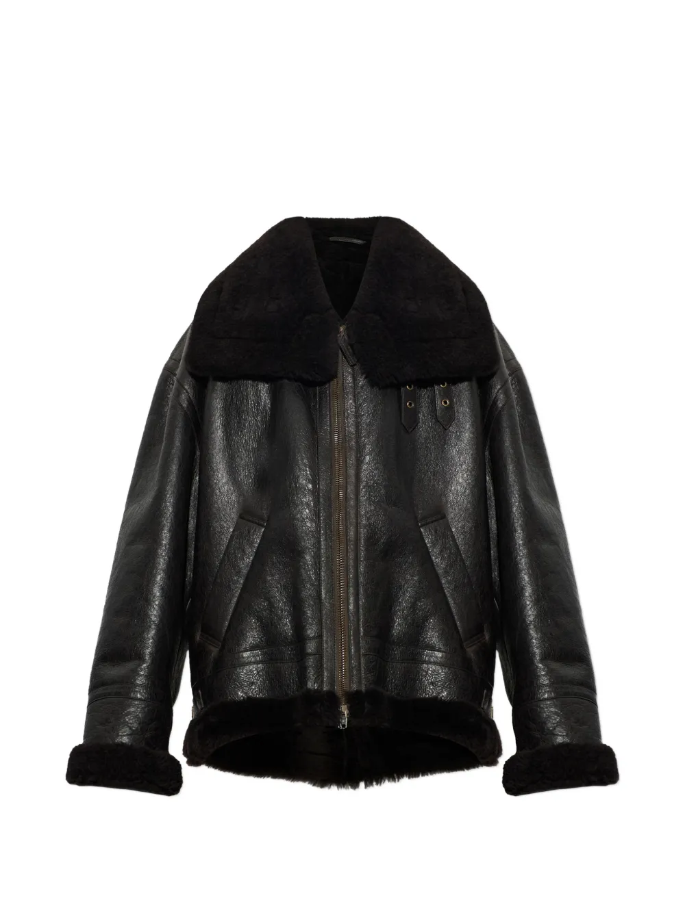 Balenciaga high collar jacket in brown - Marrone