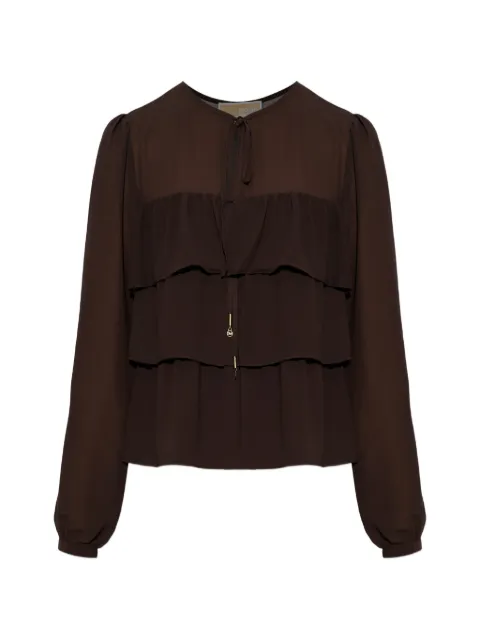 Michael Michael Kors ruffled tie-neck blouse