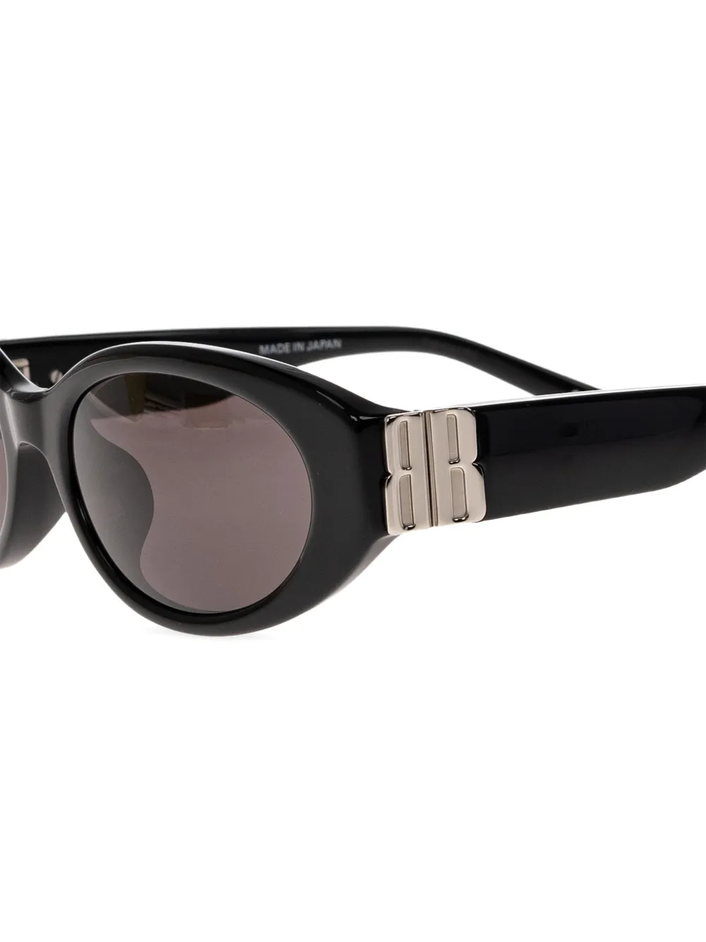 Balenciaga Cosmo zonnebril met rond montuur en aangepaste pasvorm Zwart