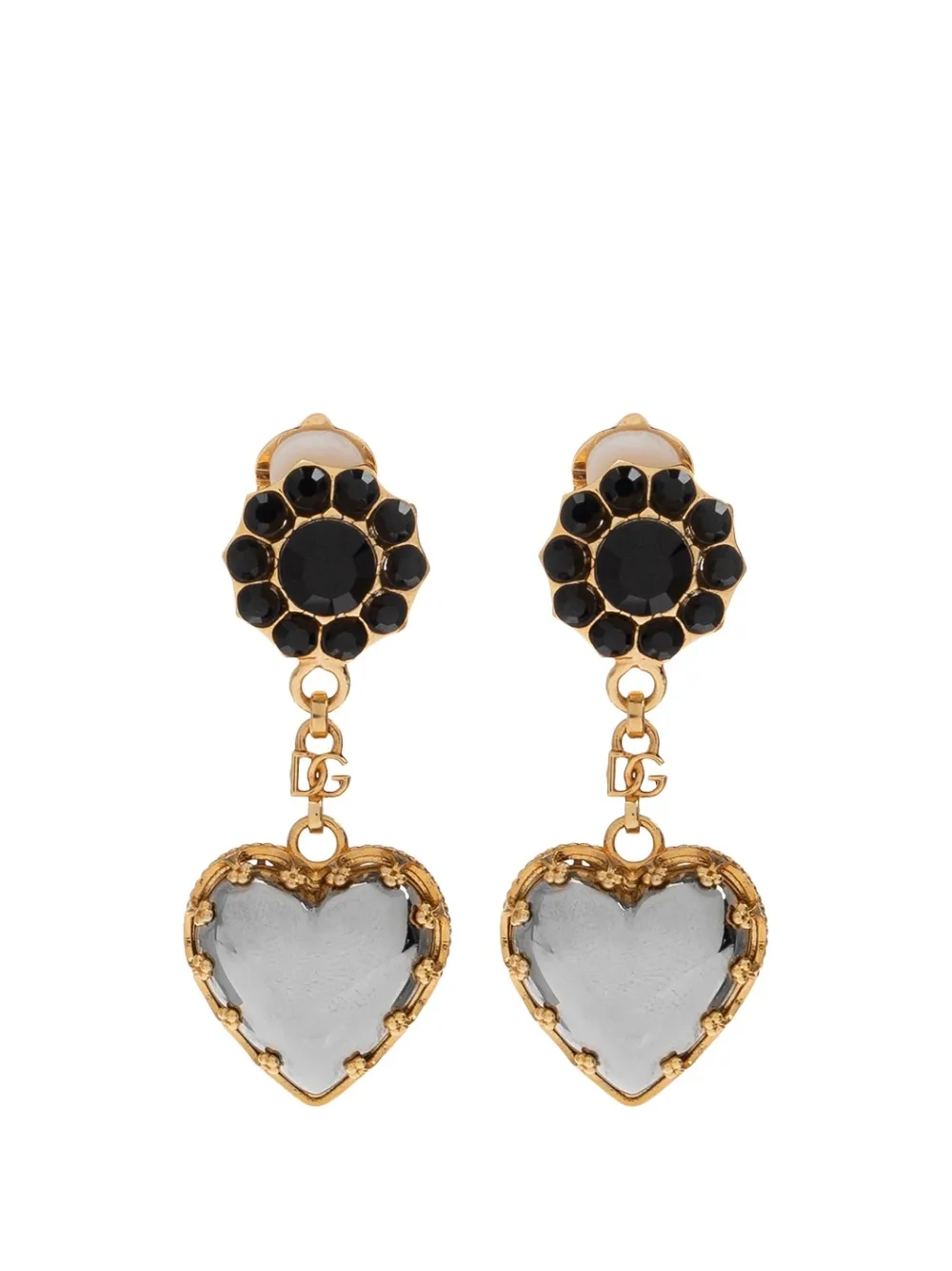 Dolce & Gabbana Sacro Cuore heart-pendant earrings - Oro
