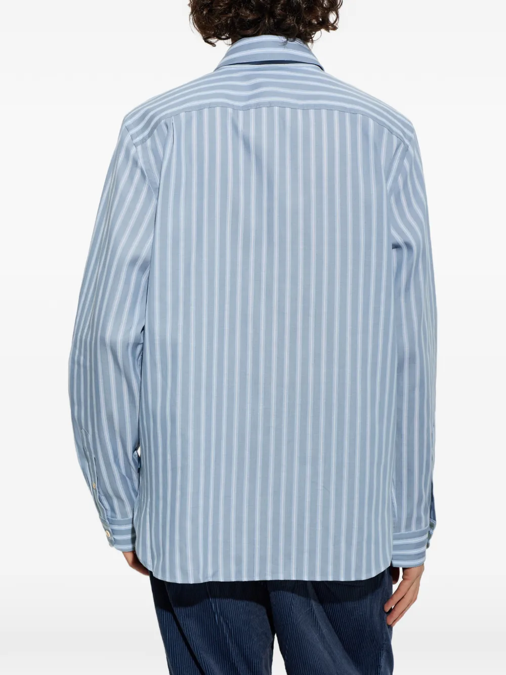PS Paul Smith Gestreept katoenen overhemd Blauw