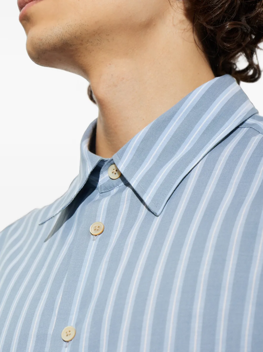 PS Paul Smith Gestreept katoenen overhemd Blauw