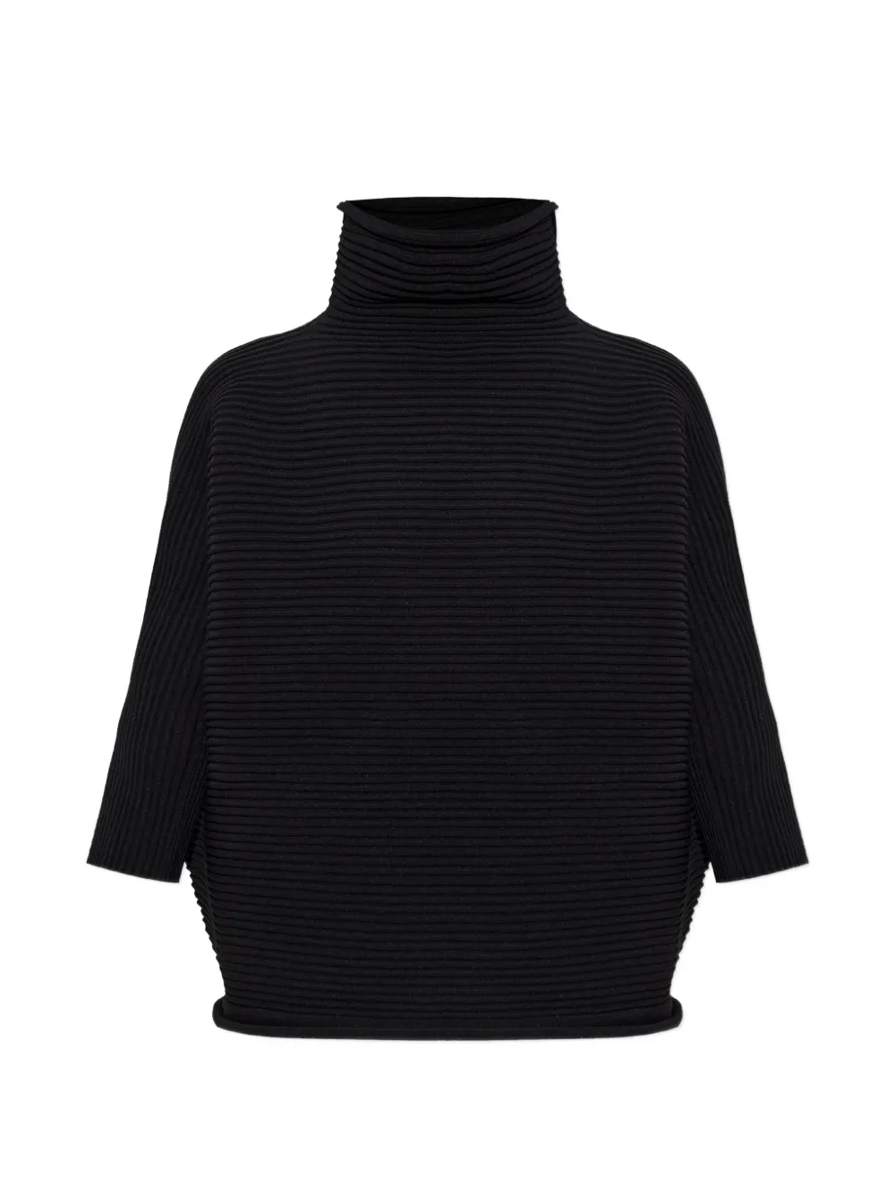 Pleats Please Issey Miyake Zig Zag pleated high-neck blouse
