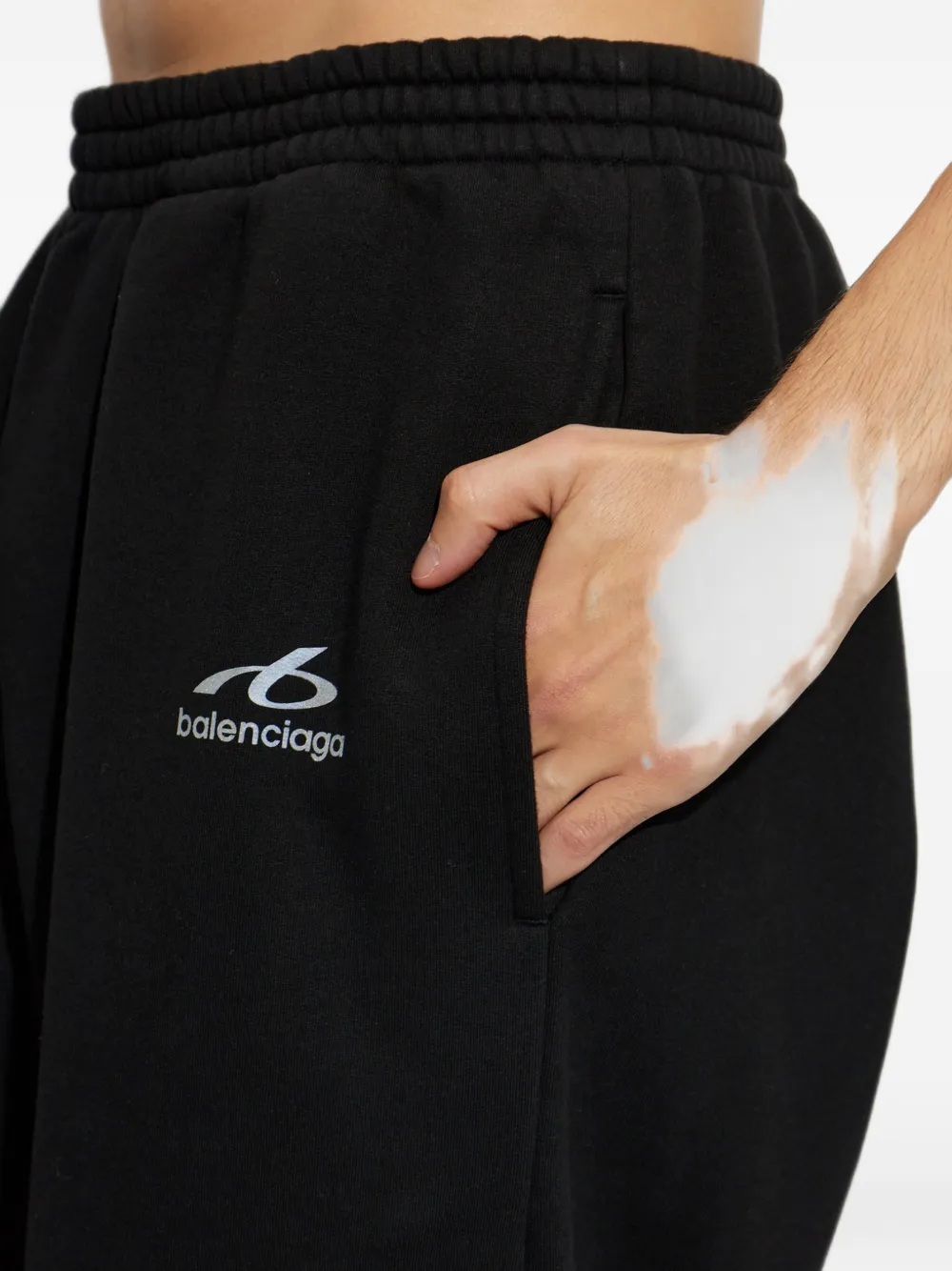 Balenciaga logo-print track pants Zwart