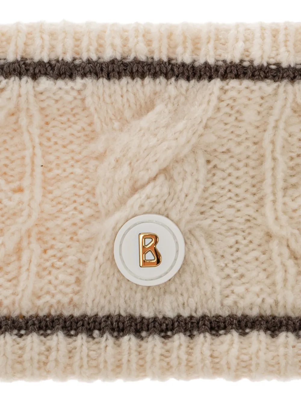BOGNER Agnes kabelgebreide haarband Beige