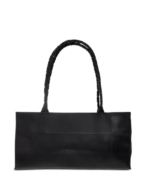 Issey Miyake logo-debossed twisted-handle shoulder bag