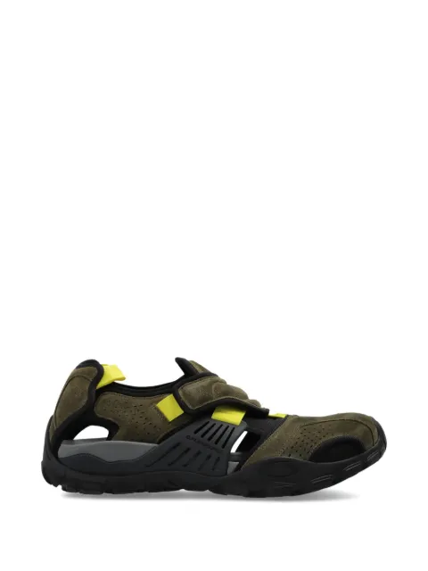 Balenciaga tenis Hike sandalias en taupé/negro/amarillo neón