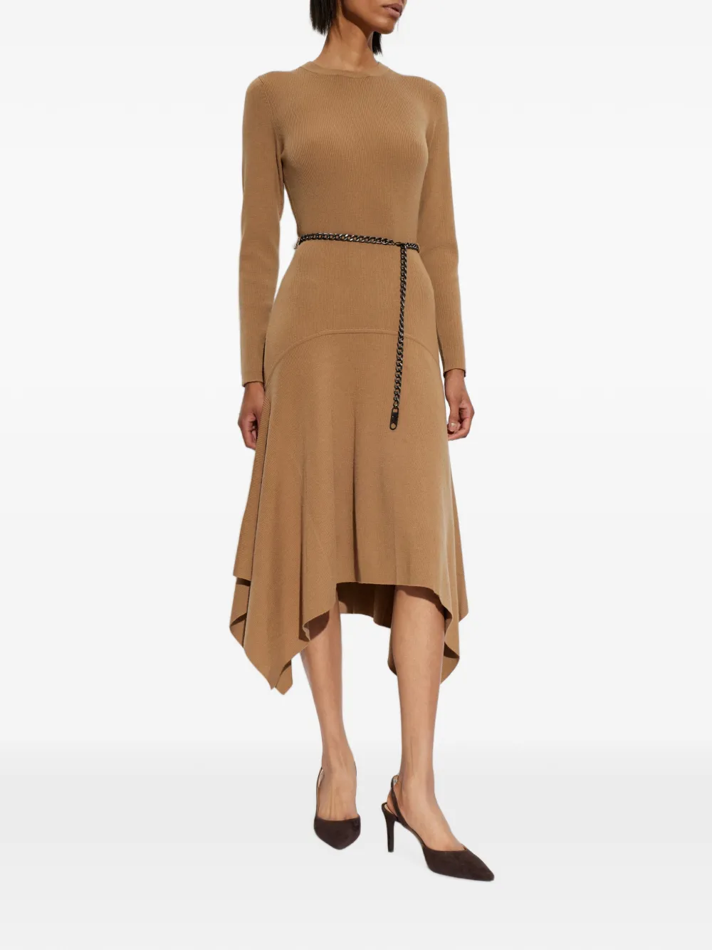 Michael Kors Stretch wollen jurk Bruin