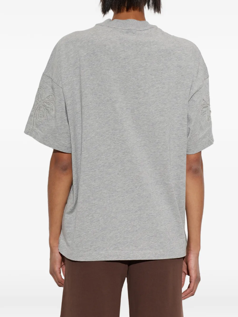 Palm Angels T-shirt met geborduurd logo Grijs