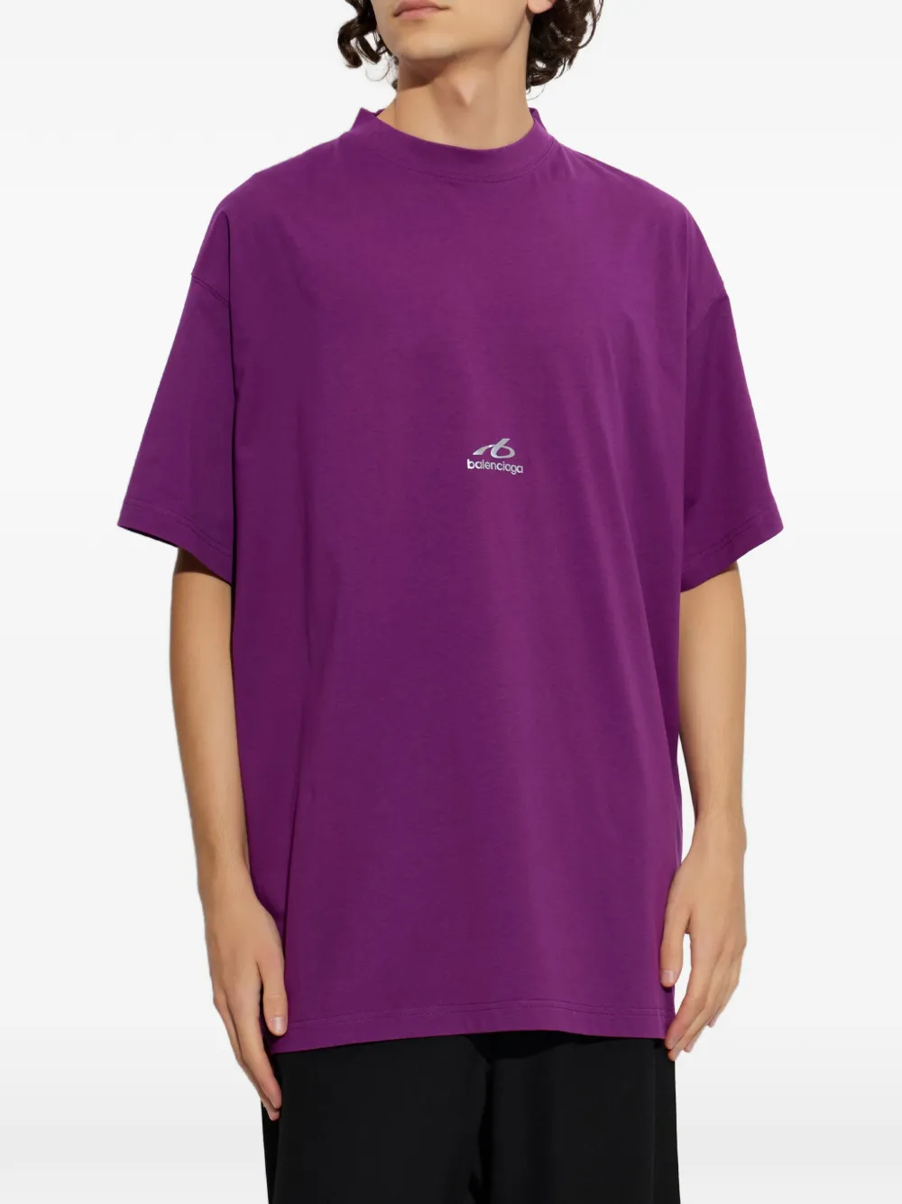 Balenciaga T-shirt met logoprint Paars
